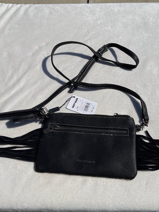 Montana West Handbags - Montana West Fringe Crossbody Bag - Black and White